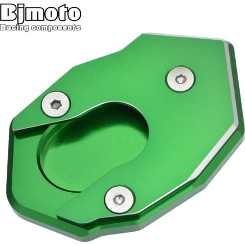 CNC Kickstand Side Stand Pad Enlarge Extension Plate For Kawasaki Z800 Z900 Z1000 SX ZX6R ZX10R ER6N ER6F Ninja 650R Versys 650