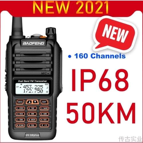 Baofeng UV-9R Plus Waterproof IP68 Walkie Talkie Long Standby High Power CB Ham 30-50 KM Long Range Portable Two Way Radio