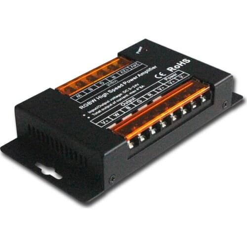 PWM Dimming Signal DC5V-24V 768W High Speed Large Current Power Amplifier 4CH RGBW Amplifier for RGBW Strips