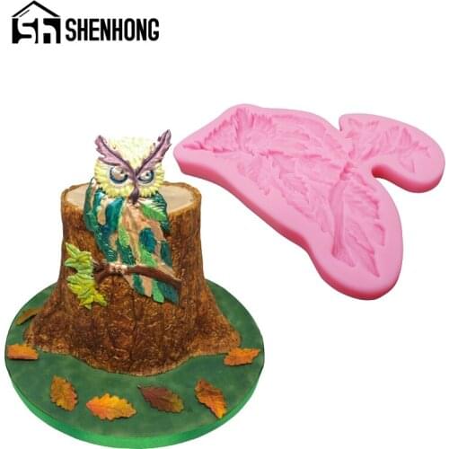 SHENHONG Pink Fondant Molds Silicone Mold Cake Owl Animals Shaped Decorating Mould Gumpaste Dessert Baking Pan