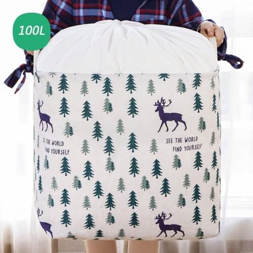 Folding Storage Boxes Laundry Basket with Handles Drawstring For Bedroom Sundries Dorm Toy Clothing Storage Clothes Storage Bag