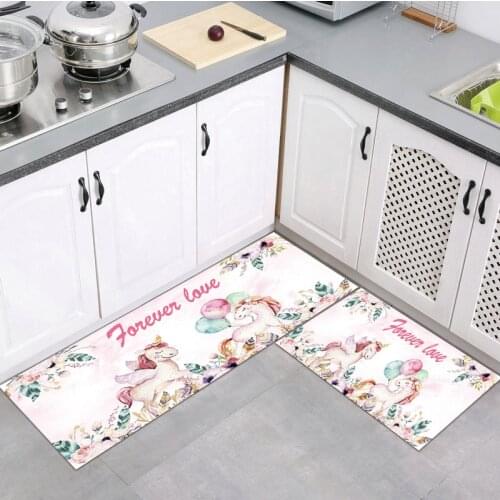 Modern Kitchen Door Mat Flamingo Print Hallway Living Room Balcony Non-Slip Area Rugs Absorbable Bathroom Carpet Entrance Decor