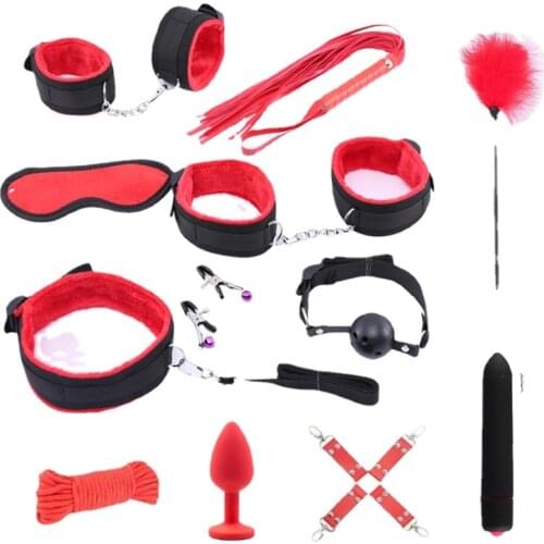 Adult Products Exotic Accessories Bdsm Sex Bondage Set Sex Toys Anal Plug Handcuffs Harness Adult Games Erotic Toys for Adults