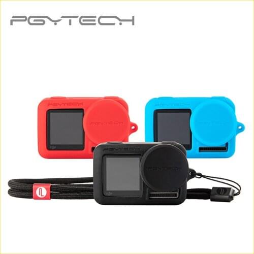 PGYTECH DJI Osmo Action Camera High Quality Silicone Protective Case + Lens Cover + Adjustable Lanyard
