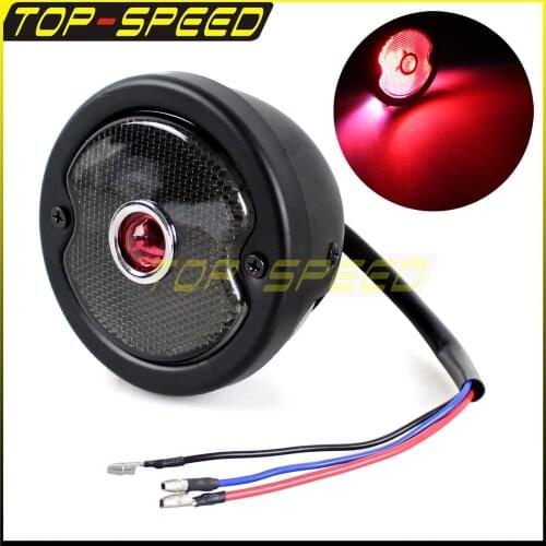 Red Lens Retro Tail Brake Light Motorbike License Plate Motorcycle For Harley Bobber Cafe Racer XS650 CB XL Rear Light