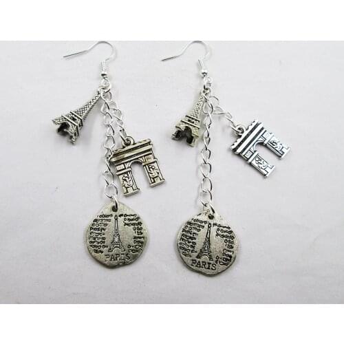 Paris Eiffel Tower Travel Theme Earrings For Women Dangle Earring Fashion Earrings Jewelry