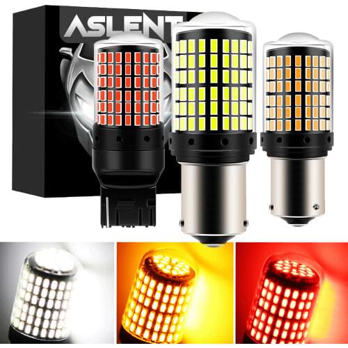 1PCS 1156 BA15S P21W BAU15S PY21W LED T20 7440 W21W P21/5W 1157 BAY15D led Bulbs 144smd CanBus lamp For Turn Signal Light 12V