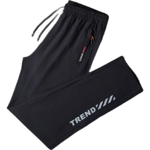 2021 Running Pants Men Sport Ftness Jogging Pants Quick-Dry Thin Casual Trousers Sport Pants With Zipper Pockets Sportswear