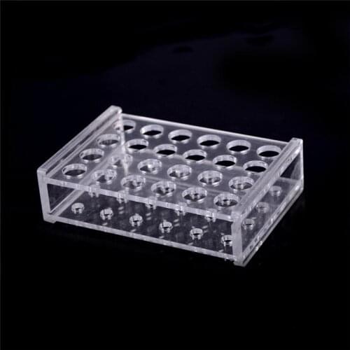24 Holes Test Tube Rack Testing Tubes Holder Storage Plastic Lab Supplies