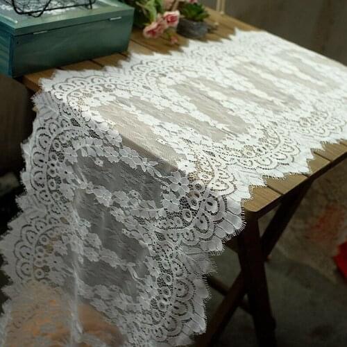 3 meters Chantilly Eyelash Lace Double Scalloped for Garments, Table Runners, Costumes, Millinery
