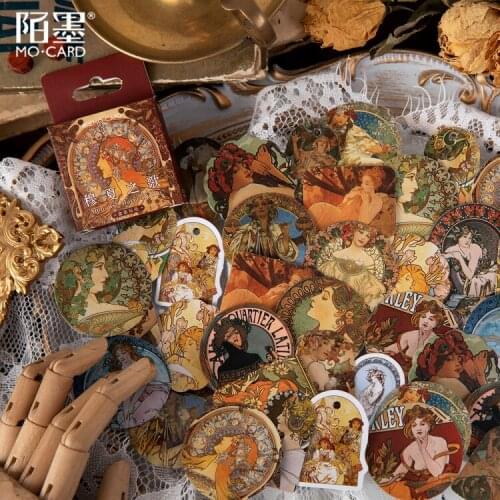 46pcs/pack Famous paintings Sticker Decoration Stickers Diy Decorate journaling stationery Scrapbooking Label Sticker
