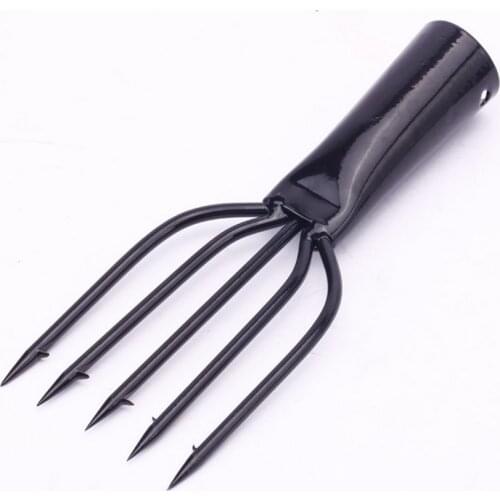 Fish accessory 5 spear Fishing fork Barbed Stainless Spear Head BLACK fishspear popular fishing tool