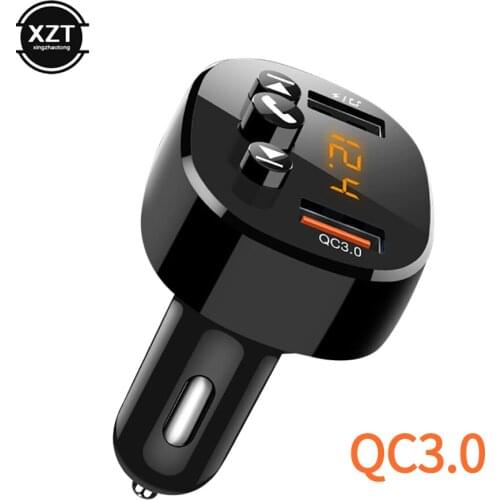 Car Fast Charge QC3.0 Wireless USB Mobile Phone Charger 3.1A Bluetooth Hands-free Receiver U Disk MP3 Player