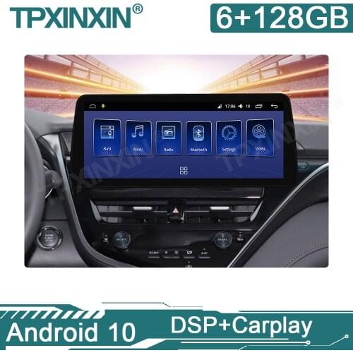 12.3" Tesla IPS Full Touch Screen Android 10.0 Car Radio For Toyota Camry 2021+ Multimedia Video DVD Player Navigation GPS 2 din
