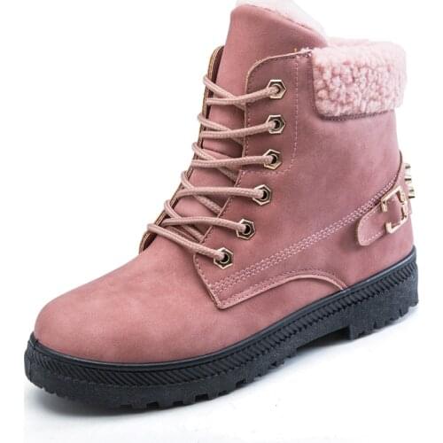 Velvet Plush Snow Shoes Women Winter Boots Girl Rivet Decorat Ankle Bootie Antiskid Warm Outdoor Cotton Shoes for Cold Weather