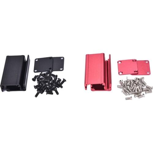 Extruded Aluminum Box Black Red Enclosure Electronic Project Case for PCB 2 Colors 1PCS 50x25x25mm