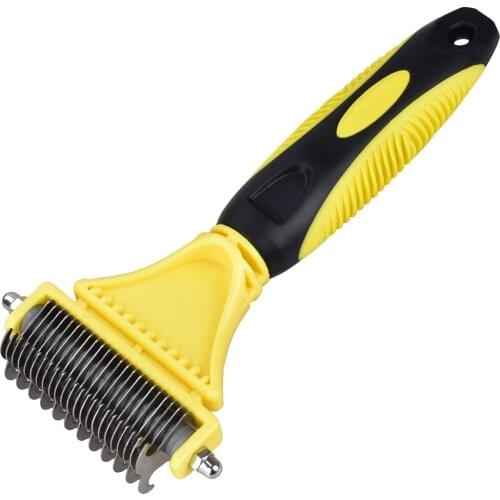 Pets Dematting Tool Fur Knot Cutter Dog Grooming Shedding Tools Cat Tangled Hair Removal Comb Brush Double Sided Dogs supplies
