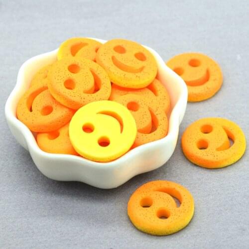 20PCS Resin Flat Back Smiling Face Cookie Cabochons,Scrapbook Embellishments,DIY Jewelry Crafting Supplies,Party Decorating