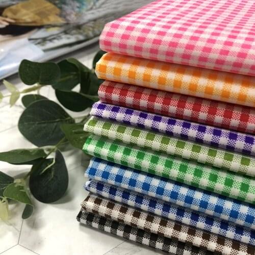 100cmx150cm Printed Grid Checked Plaid Tartan Polyester Fabric Cloth For Handmade DIY High Quality Cloth Material Children Kids