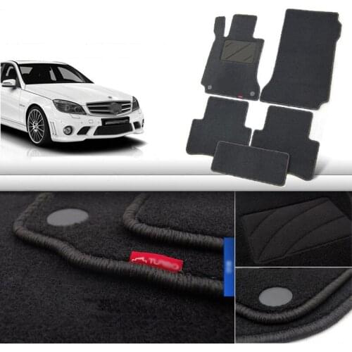 5pcs Premium Auto Fabric Nylon Anti-slip Floor Mats Carpet For Mercedes BENZ C CLASS