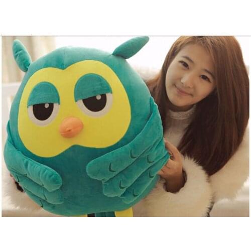 Middle cute plush Owl pillow new creative green owl toy doll gift about 50cm 0239