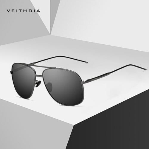 VEITHDIA Brand Vintage Sunglasses Men Square Polarized UV400 Lens Eyewear Accessories Male Sun Glasses For Men/Women VT2495