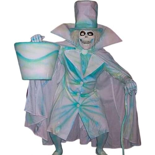 Halloween Skeleton Man With Bucket Ornaments Resin Spooky Creative Man Decoration Personality Home Party Decoration Accessories