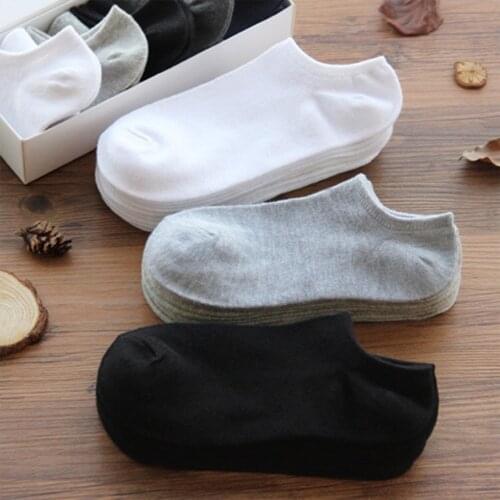 10 Pairs Women Socks summer Breathable Sports socks Solid Color Boat socks Comfortable Cotton Ankle Socks White Black gray