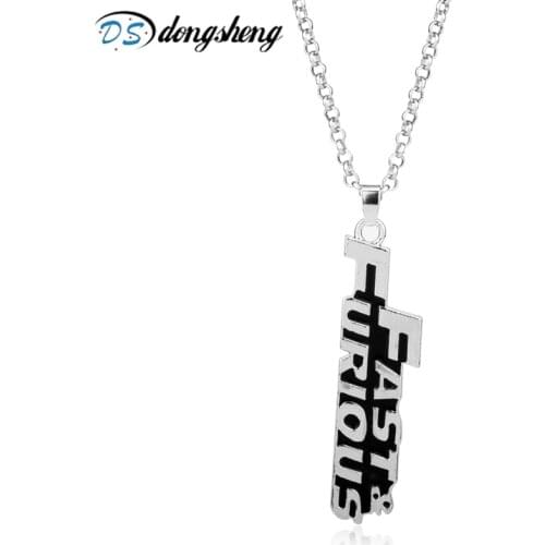 2017 New Arrive Fast and Furious Necklace Letter Pendant Choker For Men Pendants Statement Chain Necklace -30