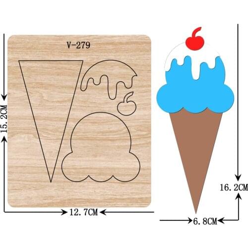 New ice cream wooden dies cutting dies for scrapbooking /Multiple sizes /V-279