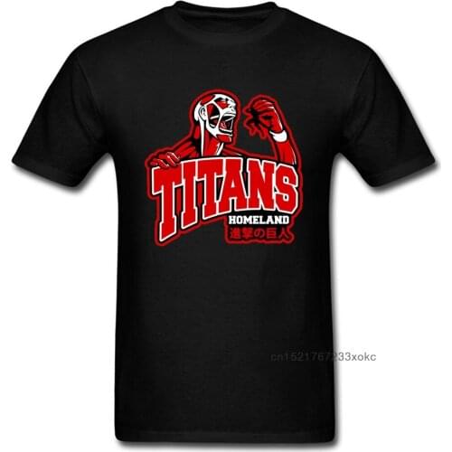 Attack On Titan T-shirt For Men Anime Goth Tshirt Boxer Crazy T Shirts Captain Black Tees Japan Funky Streetwear Cotton Tops Fit
