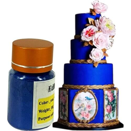10 Gram Edible Food Powder blue color Coating for decorate Chocolate and cake , Arts food decoration ,fondant pigment