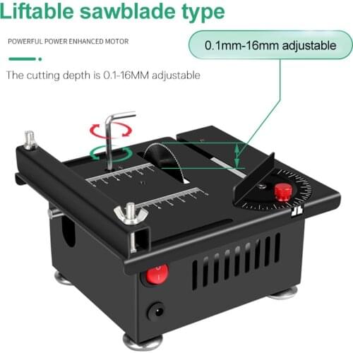 100W Power Liftable Blade/Without Lifting Function Small Utility Table S-aw DIY Woodworking Handmade Crafting Cutting Tool