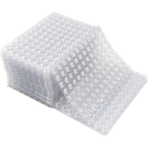 3M SJ5306 Clear Rubber Feet Spacer With Adhesive, Round Adhesive Rubber Dots Feet Pads