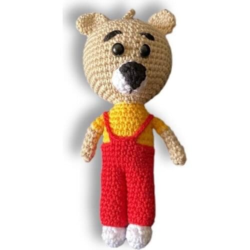 Amigurimi Hand-Knitted Toy Bear Shorts 14 Cm