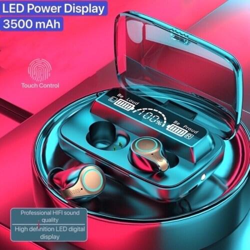 TWS Bluetooth 5.1 Earphones 3500mAh Charging Box Wireless Headphone 9D Stereo Sports Waterproof Earbuds Headsets With Microphone