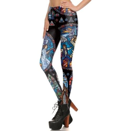 Aesthetic 3D Print Leggings for Women Girl Push Up Legins Workout Fitness Pants Clothes Clothing