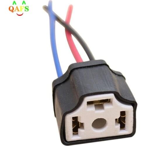 1Pc H4 9003 Ceramic Wire Wiring Car Head Light Bulb Lamp Harness Socket Plug