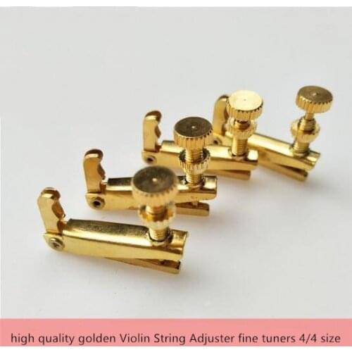 12pcs New high quality golden Violin String Adjuster fine tuners 3/4-4/4 size