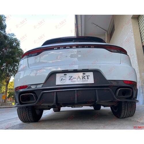 2015 -2021 Z-ART Macan carbon fiber rear diffuser for Macan facelift carbon fiber rear chin for 95B carbon fiber rear lip