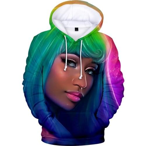 Nicki Minaj Character 3D Hoodies Womens Favorite Sweatshirt Mens Pullovers Nicki Minaj Spring Warm Girl Top 3D Hoodie Harajuku