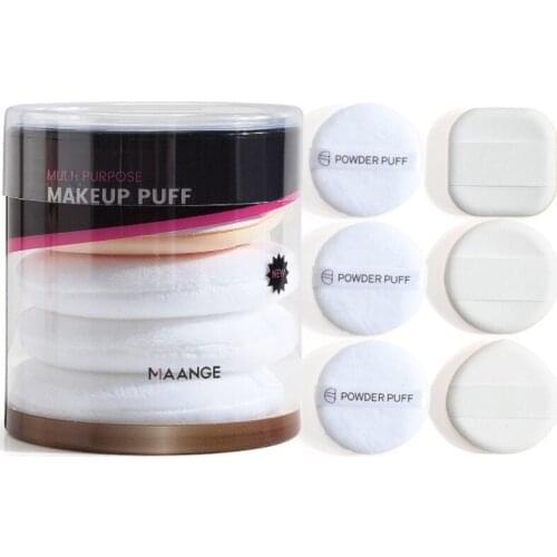 6Pcs Beauty Face Body Powder Puff Finger Liquid Foundation Cream Blender Soft Sponges Cosmetic Makeup Wet Dry Dual Use