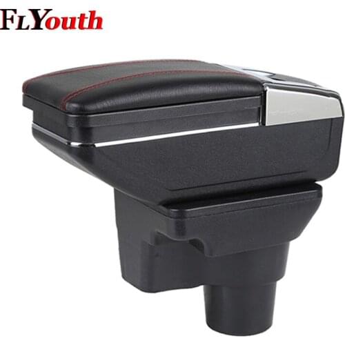 For KIA Rio 4 Rio X-line 2017 2018 Car Armrest Box Central Store Content Box Cup Holder Ashtray Interior Car-Styling Accessories