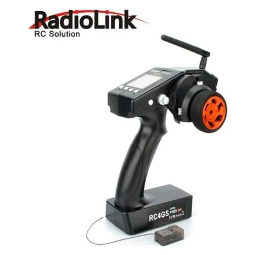 Free shipping RadioLink 4 Channel RC4GS/RC4G 2.4G 4CH Gun Controller Transmitter + R4FG Gyro Inside Receiver for RC Car Boat