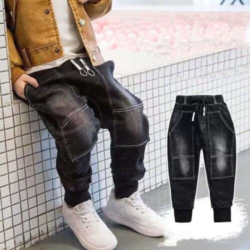 Boys Pants 2020 Autumn Kids Jeans Winter Thickened Denim Clothes Children Trousers For 3 To 14 Years Boy Pencil Leggings