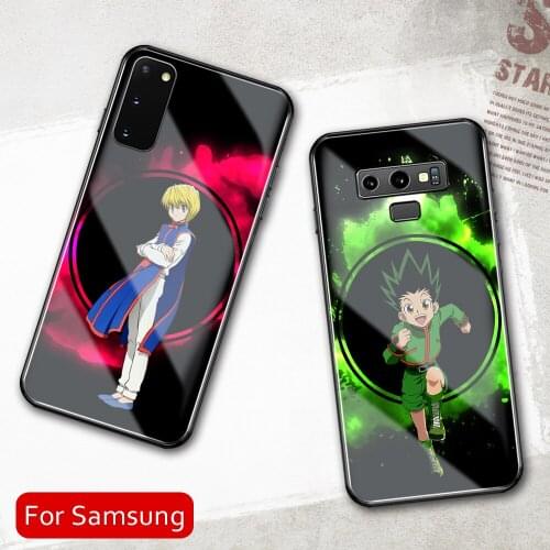 Tempered Glass Case Cover For Samsung A50 A60 A70 A21 A31 A51 A71 A81 A91 4G 5G A50S A70S M40 M80S Ultra Hunter X Hunter Cute