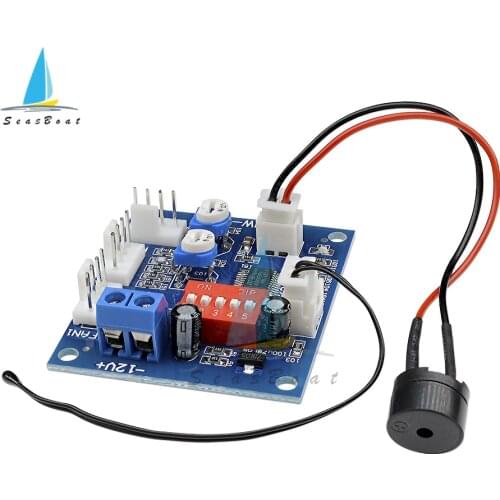 DC 12V 5A PWM PC CPU Fan Temperature Control Speed Controller Module High-Temp Alarm NTC 3950 Thermistor 50K Probe + Buzzer