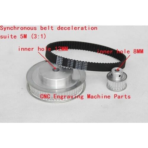CNC engraving machine parts for rotary axis, synchronous belt wheel, 5M synchronous belt deceleration suite(3:1)