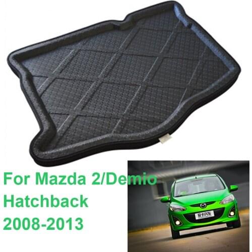 For Mazda 2/Demio Hatchback 2008-2013 Auto Car Rear Boot Cargo Liner Tray Trunk Luggage Floor Carpet Mats Carpets Pad Mat