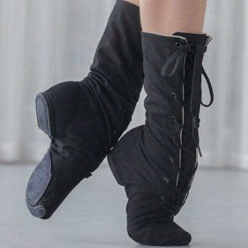 HIPPOSEUS Jazz Boots Dance Shoes Canvas Women Latin Modern Tango Jazz Dance Sneakers Men Sports Jazz Boots Soft Dancing Shoes